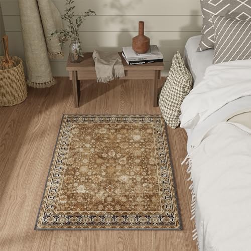 Hargiis Area Rug Bohemian Runner with Non-Slip TPE Backing