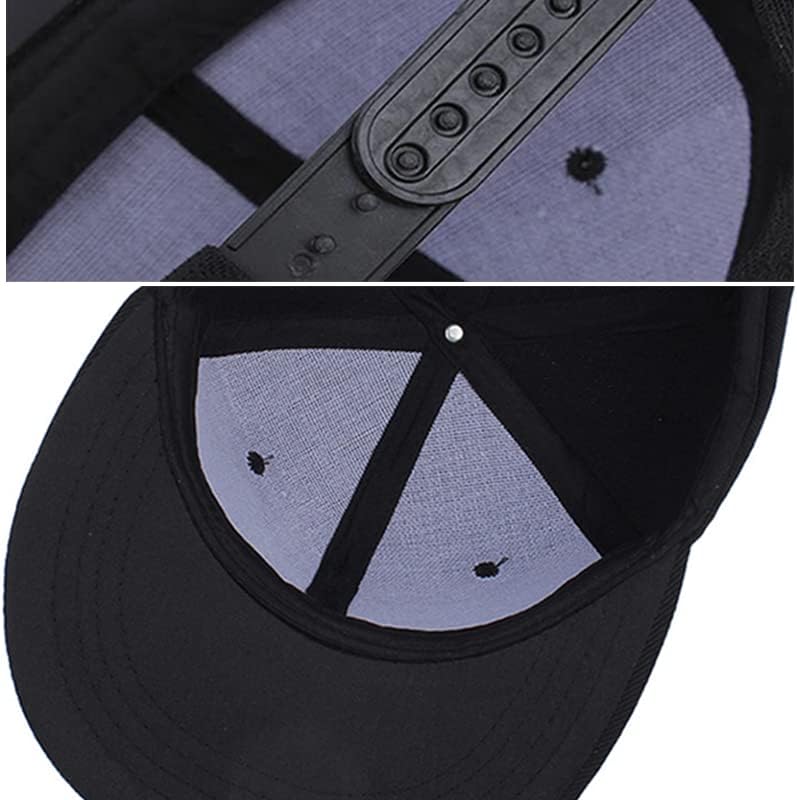 Tijeyi Adjustable Black Skull Finger Flat Bill Snapback Hat for Men