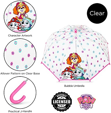 Kids Clear Umbrella with Minnie Mouse and Frozen Designs