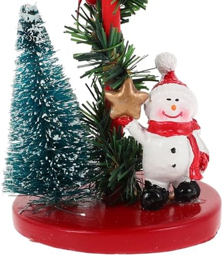 Exquisite Resin Snowman Candle Holder Winter Wedding Decor 1