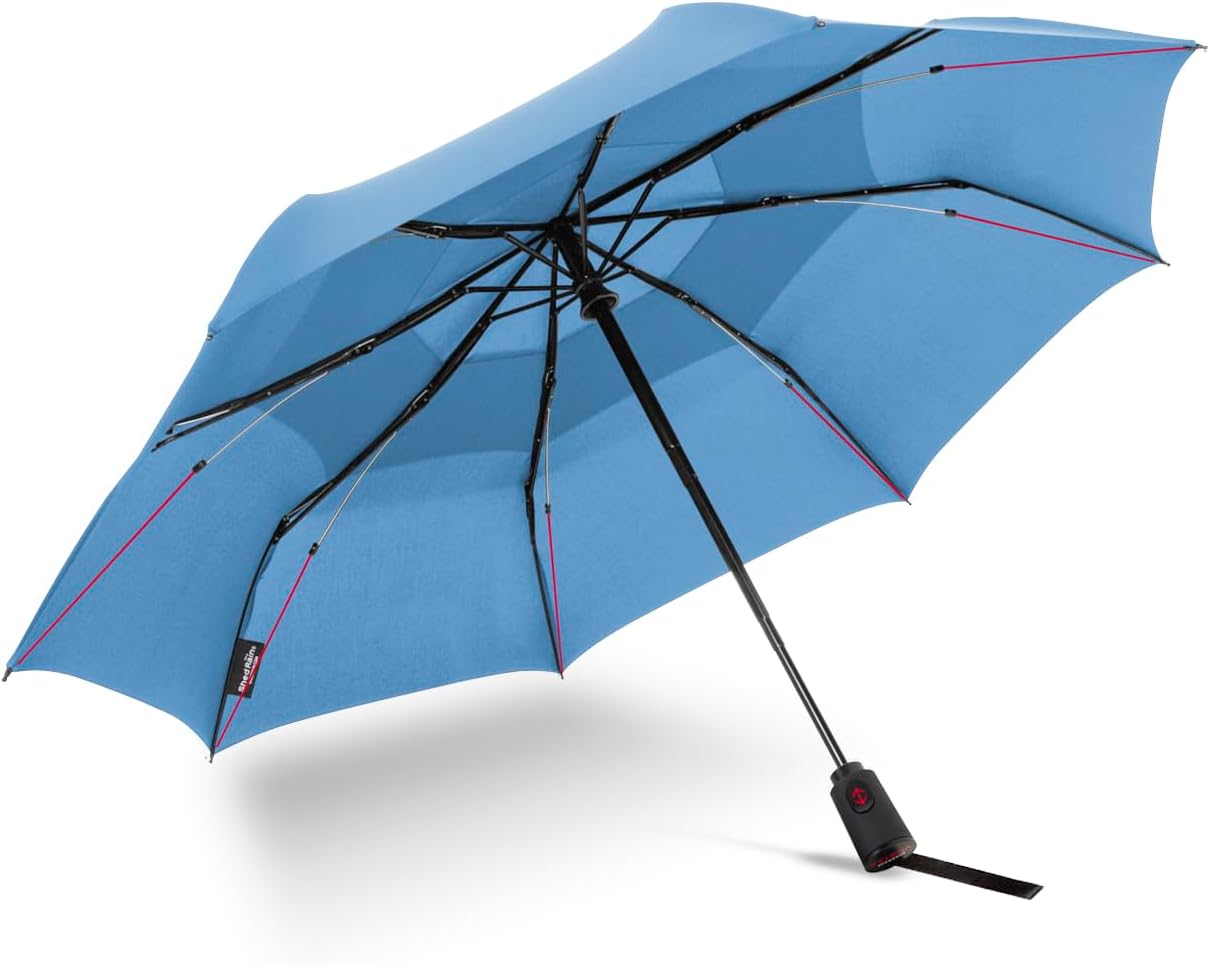 ShedRain Vortex Automatic Folding Travel Umbrella 75 mph Windproof