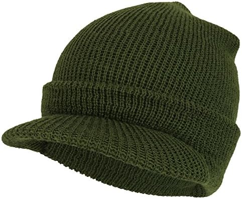 Armycrew Government Issue Wool Visor Beanie Cap