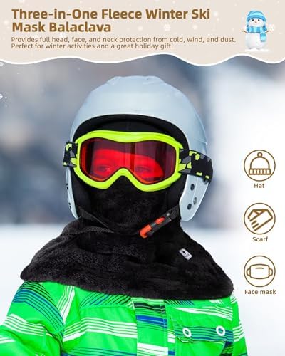 Kids Ski Mask Balaclava with Windproof Hood