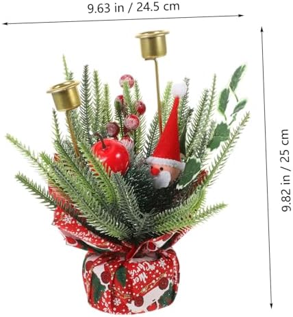 BUGUUYO Christmas Candle Holder with Realistic Fruit Bouquet