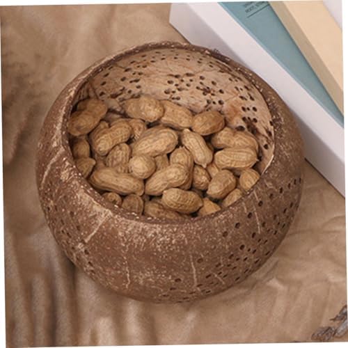 Zerodeko Coconut Shell Candle Bowl Multi-Use Food Container