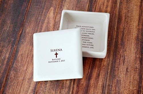 Susabella Square Keepsake Box for Baptism or Christening