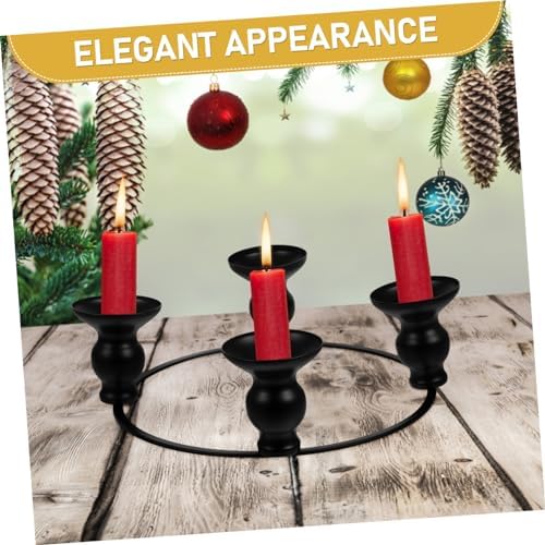 PRETYZOOM Wrought Iron Candle Holder Ring