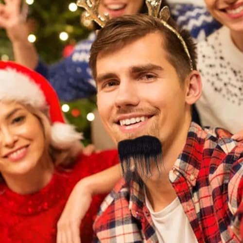 Foryysa Funny Costume Fake Mustache Cosplay Black Facial Hair Accessory