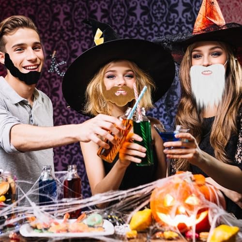 10 Pcs Fake Beards Funny Realistic Beards for Men