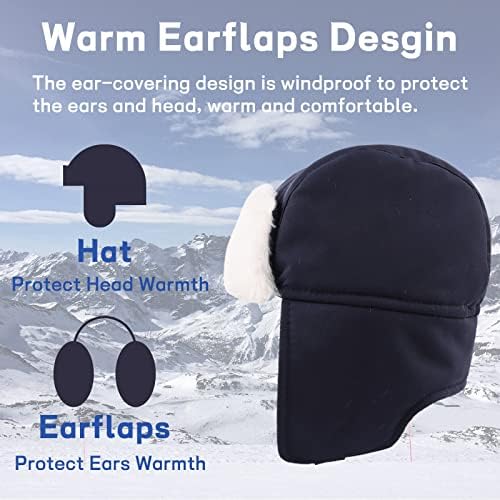 JANGANNSA Winter Baby Beanie Fleece Lined Trapper Hat