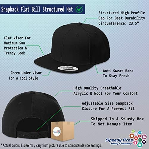 Speedy Pros Snapback Flat Bill Combat Infantry Badge Embroidery Acrylic Cap