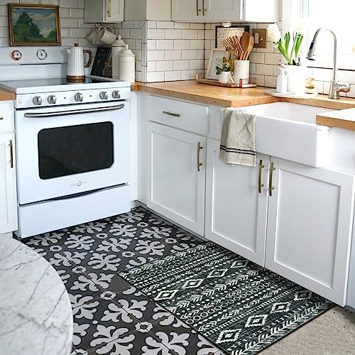 Lahome Boho Entryway Rug Non Slip Washable
