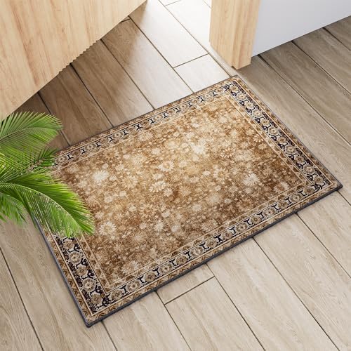 Hargiis Area Rug Bohemian Runner with Non-Slip TPE Backing