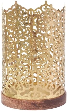 Hosley Gold Candlestick Holder 75 Inch High