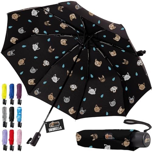 GORILLA GRIP Windproof Stick Umbrella for Dogs and Cats