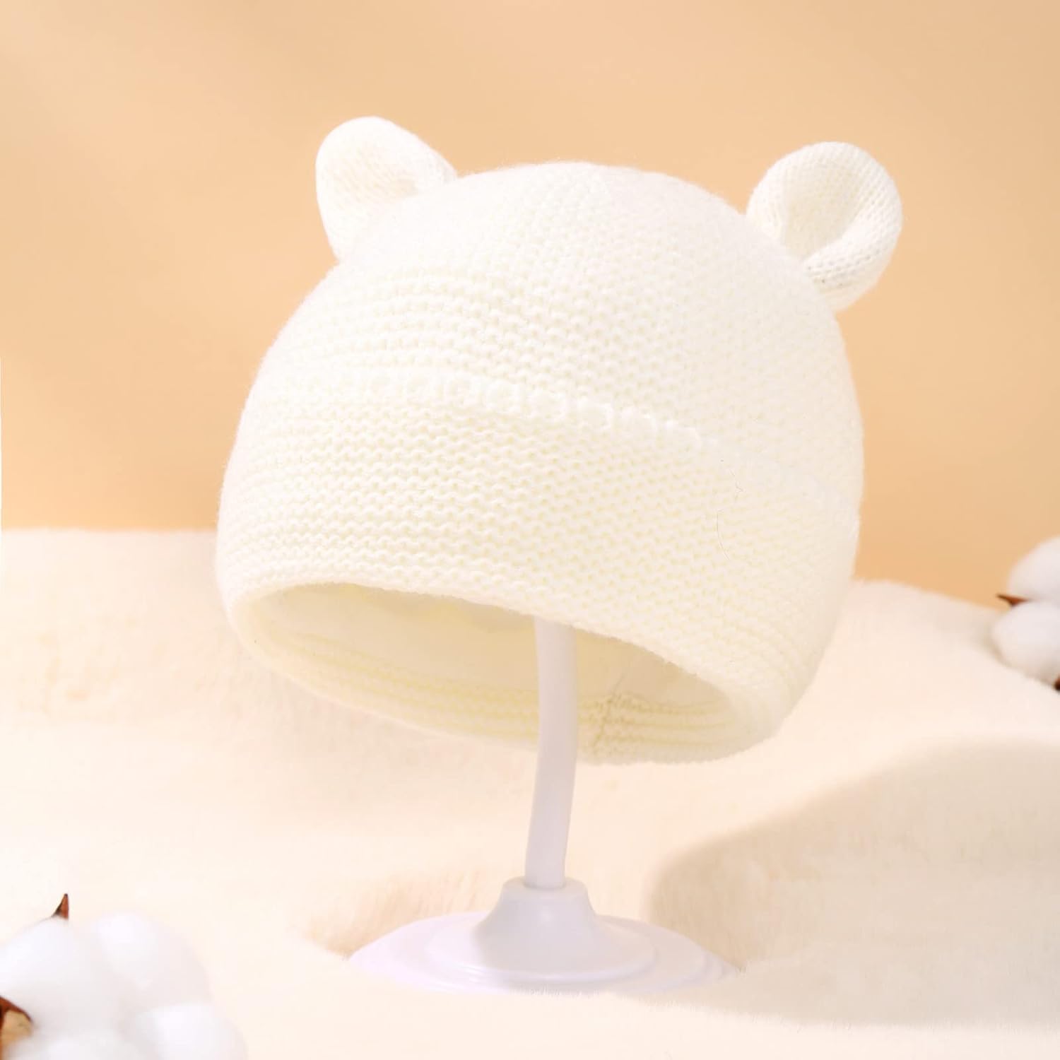Soft Knit Winter Hat with Pom Puff for Kids