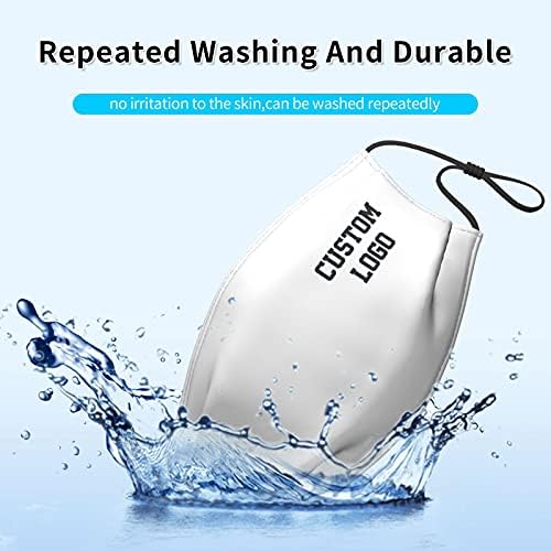 Custom Face Mask with Photo Text Logo Adjustable Reusable Cloth Cover