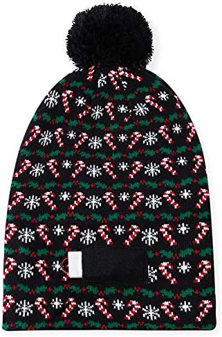 Idgreatim 6 Light LED Ugly Christmas Sweater Hat Beanie Cap for Party