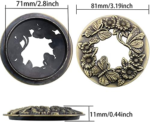 ITROLLE Antique Bronze Butterfly Candle Topper Shade Cover