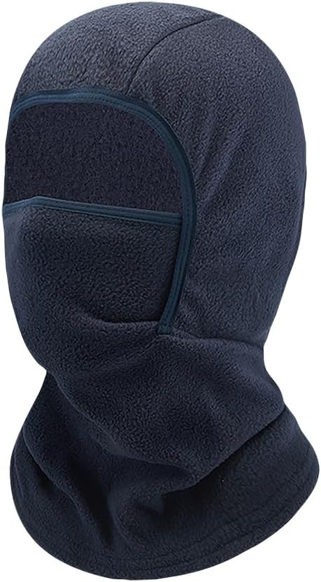GSHLLO Kids Navy Blue Fleece Ski Mask Neck Warmer