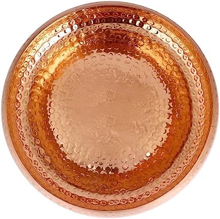 SATVIK Decorative Copper Urli with Hammered Design