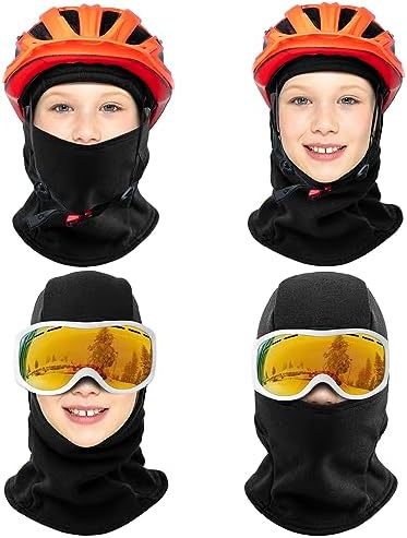 ZUMULIAN Ski Mask Balaclava for Kids Cold Weather Warm 2 Packs