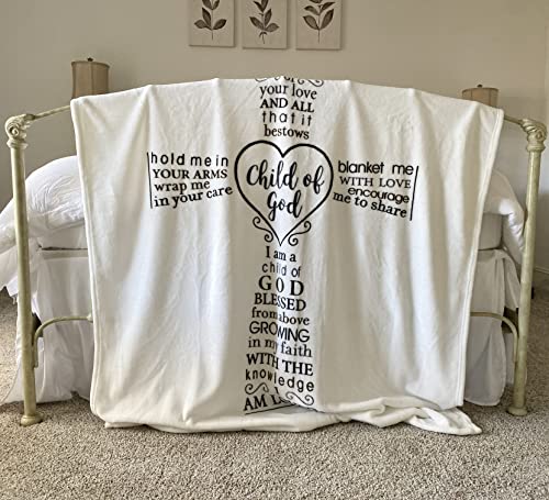 Baptism Gift Set - Glass Cross Child of God Blanket