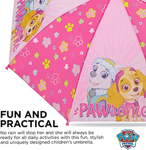 Nickelodeon Paw Patrol Girls Folding Umbrella Pink Ages 3-6
