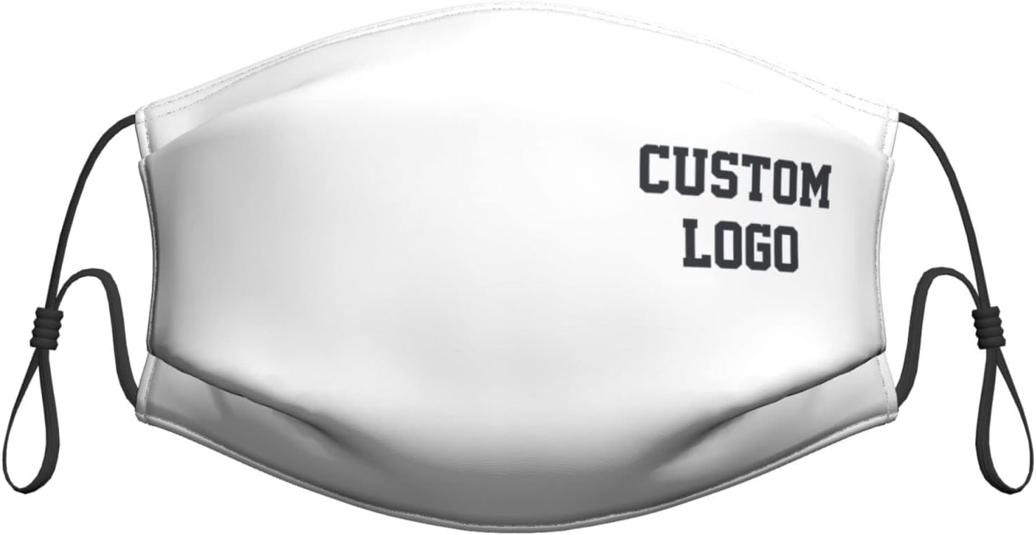 Custom Face Mask with Photo Text Logo Adjustable Reusable Cloth Cover