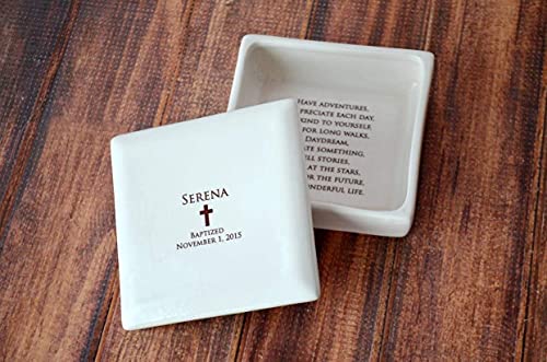 Susabella Square Keepsake Box for Baptism or Christening