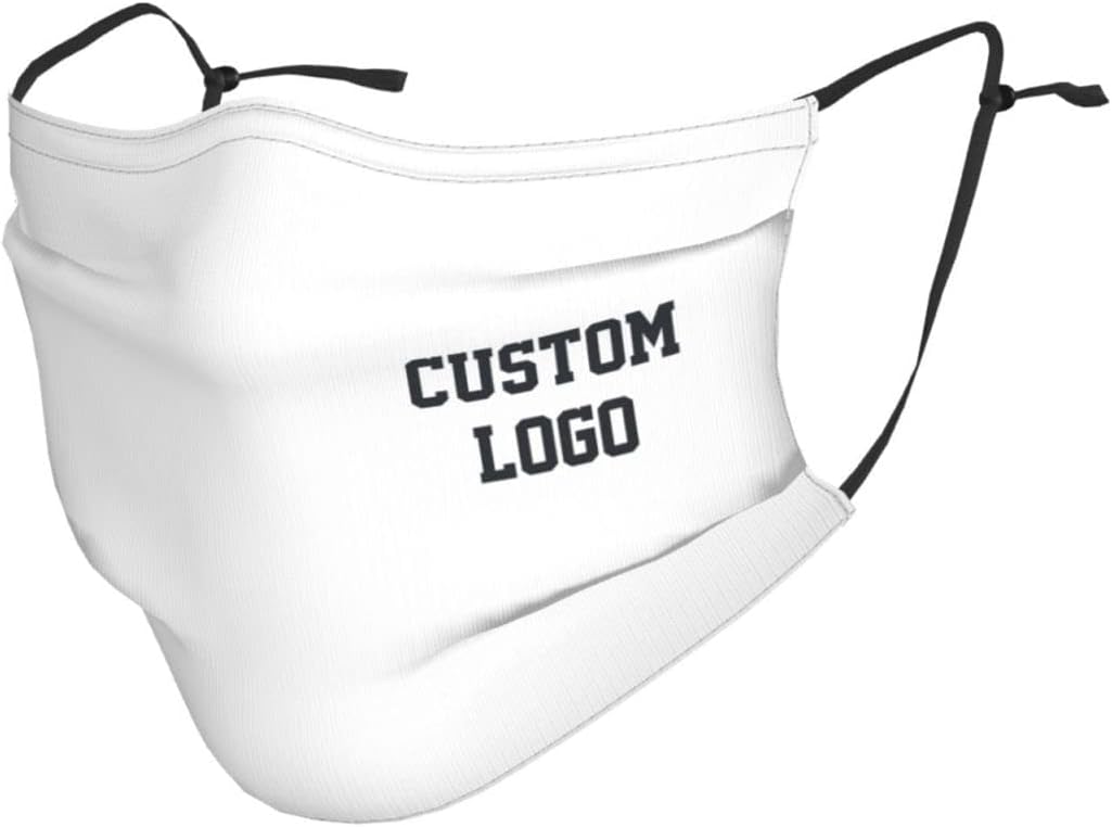 Custom Face Mask with Photo Text Logo Adjustable Reusable Cloth Cover