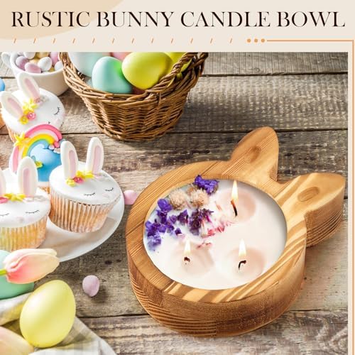 GlikCeil 3 Pack Wooden Candle Dough Bowls Set