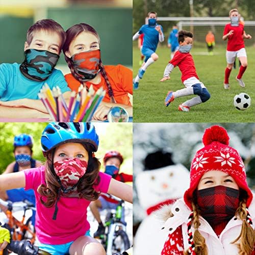 TuXCen Kids Camo Gaiter Cooling UV Face Mask