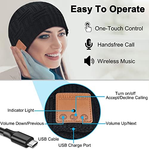 Bluetooth Beanie with 23Hr Battery Tech Gift for Men Women