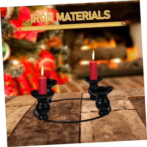 PRETYZOOM Wrought Iron Candle Holder Ring