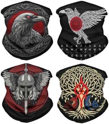 DUOLIFU Cool Skull Face Bandanas Multi-Purpose Headwear