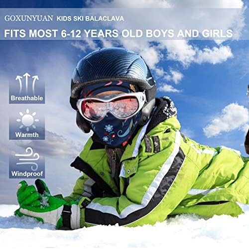 GOXUNYUAN Kids Balaclava Ski Mask Winter Warm Cover