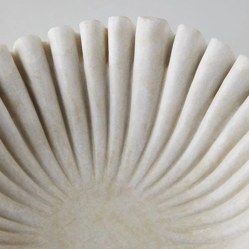 LE HOME DECOR Marble Ruffle Bowl 9 Inches