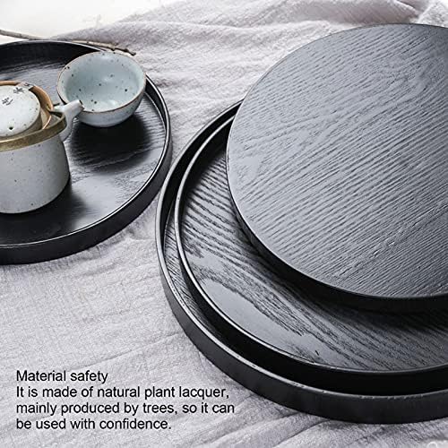 Gigicial Wooden Round Decorative Tray
