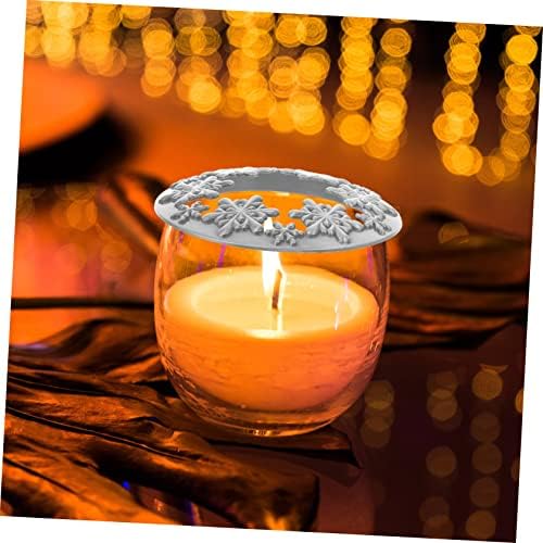 TOKIDNY Snowflake Candle Lid Zinc Alloy Christmas Decor 1