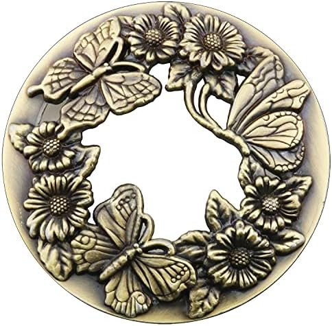 ITROLLE Antique Bronze Butterfly Candle Topper Shade Cover