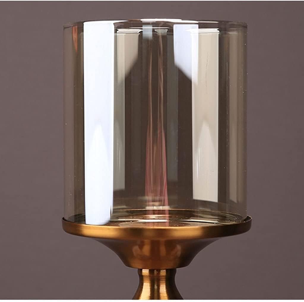 Candelabra Candlestick Holders with Glass Covers