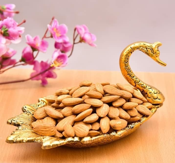ECH Ethnic Choice Metal Swan Decorative Bowl Gold