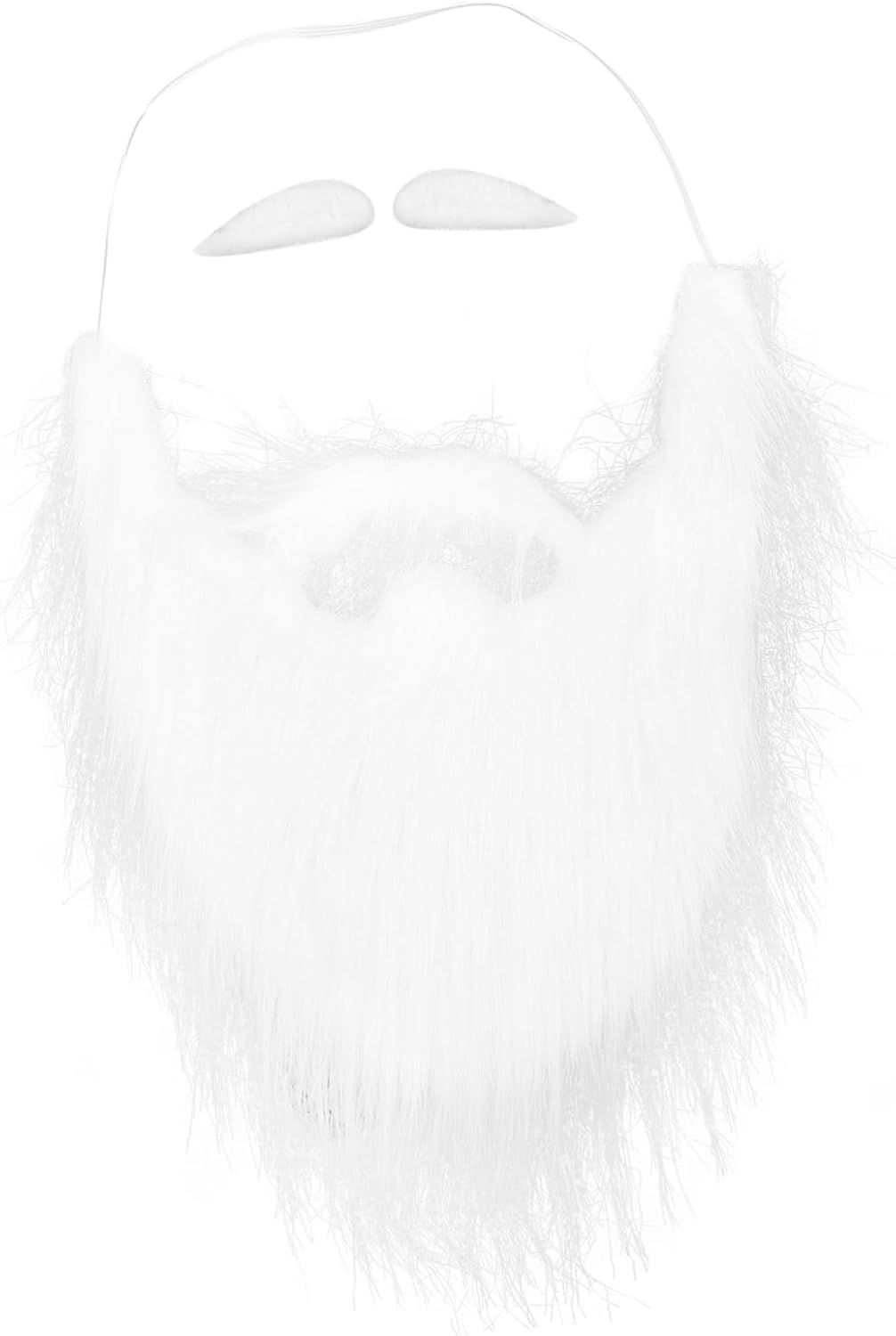 WESIEVYA 1 Set White Plush Fake Mustache Christmas Beard Halloween Props