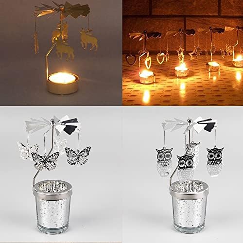 Surakey Rotating Tea Light Holder Snowman Design