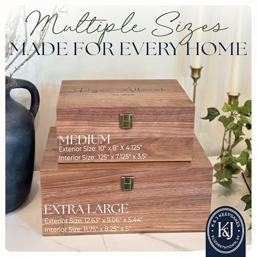 Personalized Baby Keepsake Box in Walnut Wood