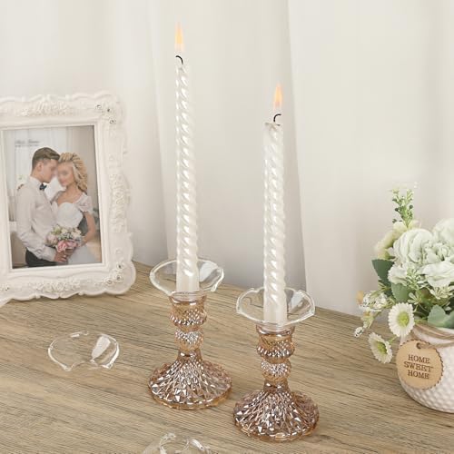 OwnMy 2PCS Glass Candle Drip Protectors