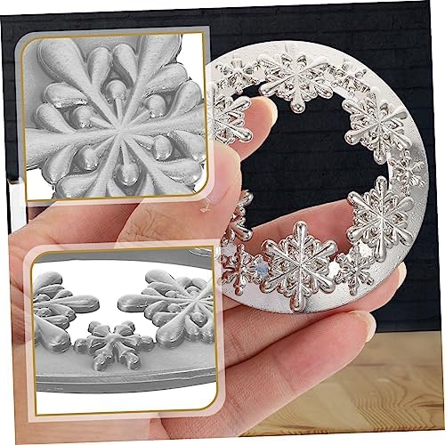 TOKIDNY Snowflake Candle Lid Zinc Alloy Christmas Decor 1