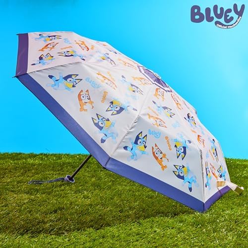 Bluey Kids Folding Umbrella - Telescopic and Lightweight