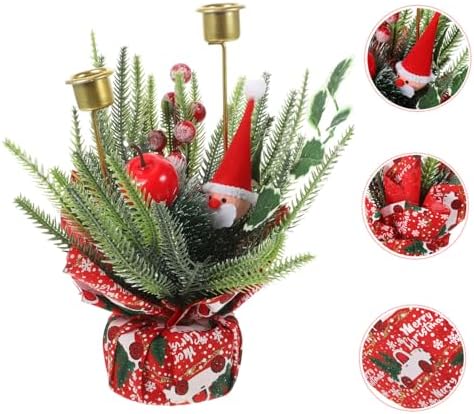 BUGUUYO Christmas Candle Holder with Realistic Fruit Bouquet